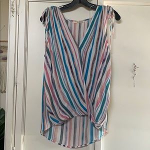Multicolor Stripe Blouse Tank Top
